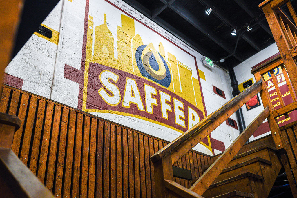 Wall painting of saffer logo